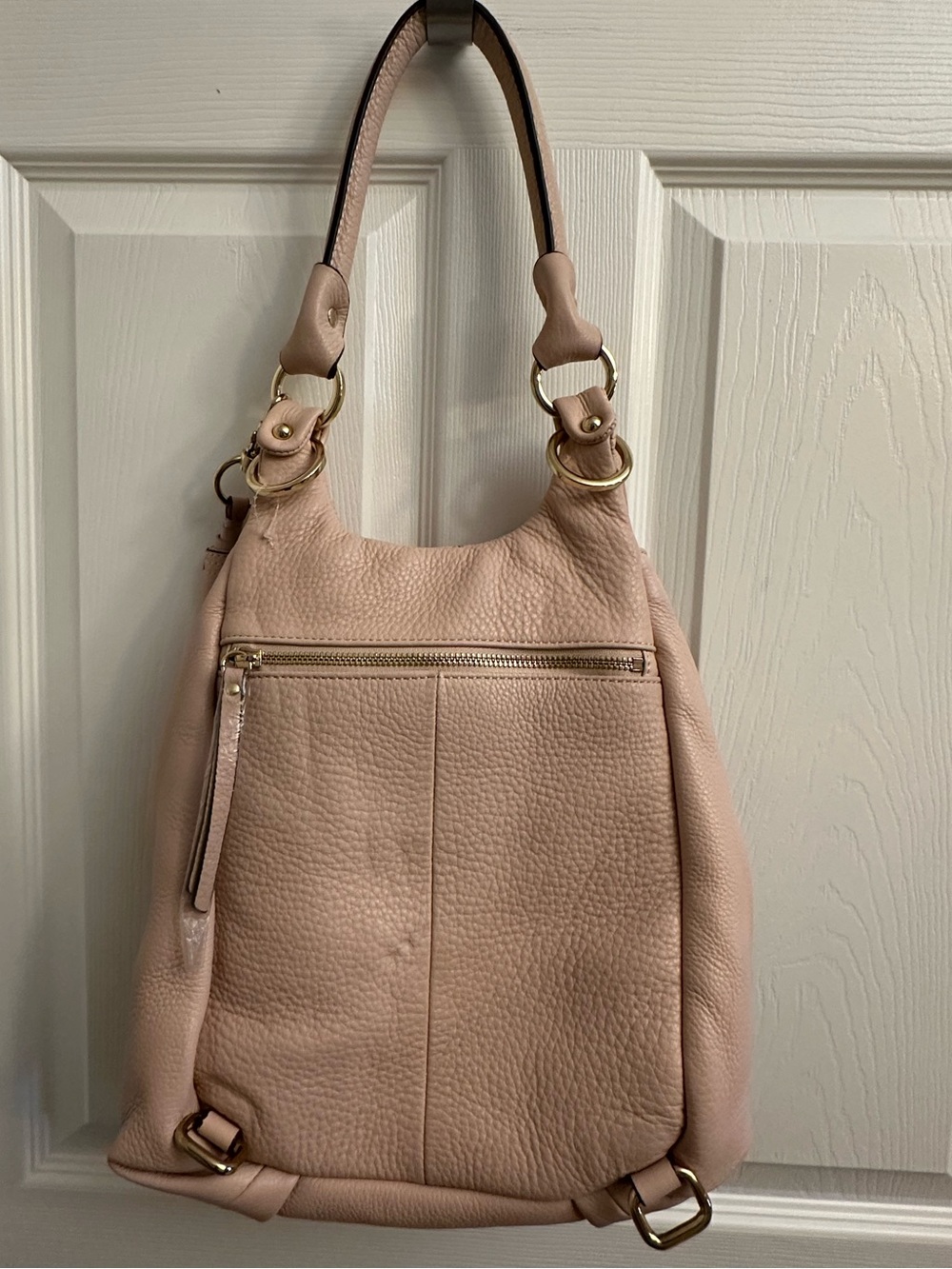 G.I.L.I. Blush Pink Leather Hobo with Gold Hardware - Picture 4 of 16